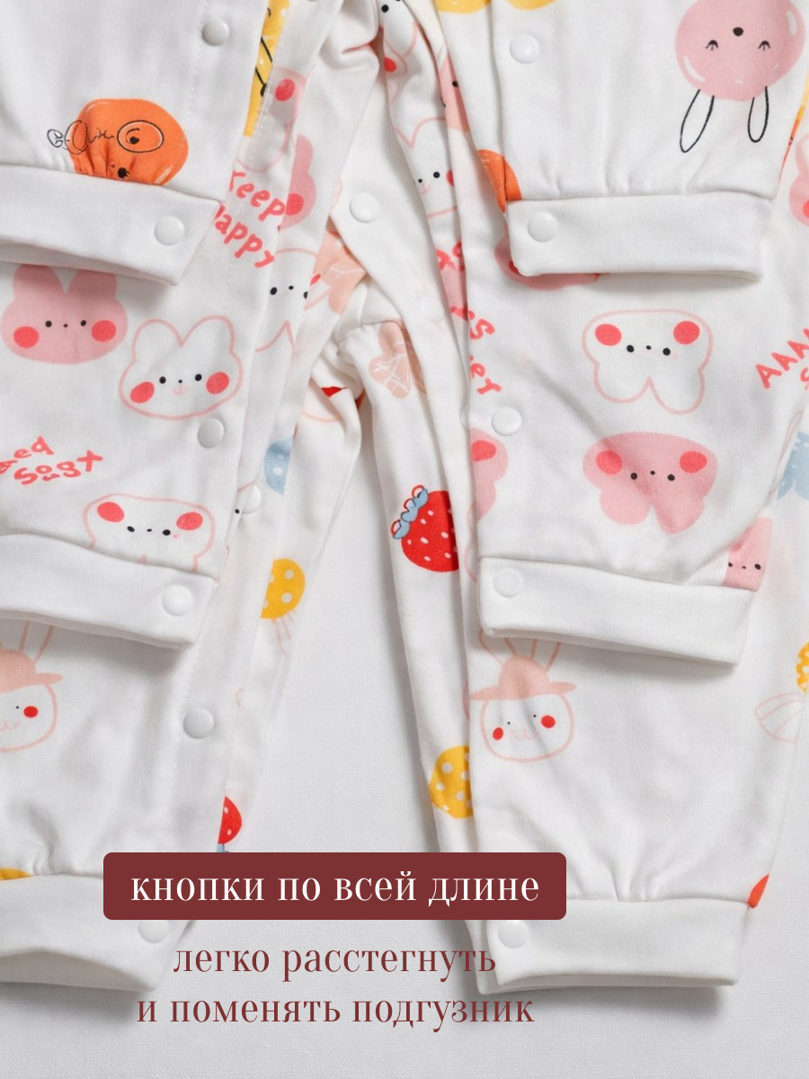 Комбинезон 3 шт ЛУKID Слипы/набор-3-девочки - фото 8