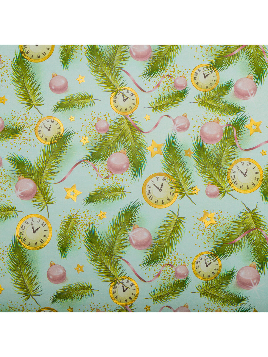 Упаковочная бумага Золотая сказка для новогодних подарков с эффектами 3 шт 70х100 см Golden Xmas - фото 12