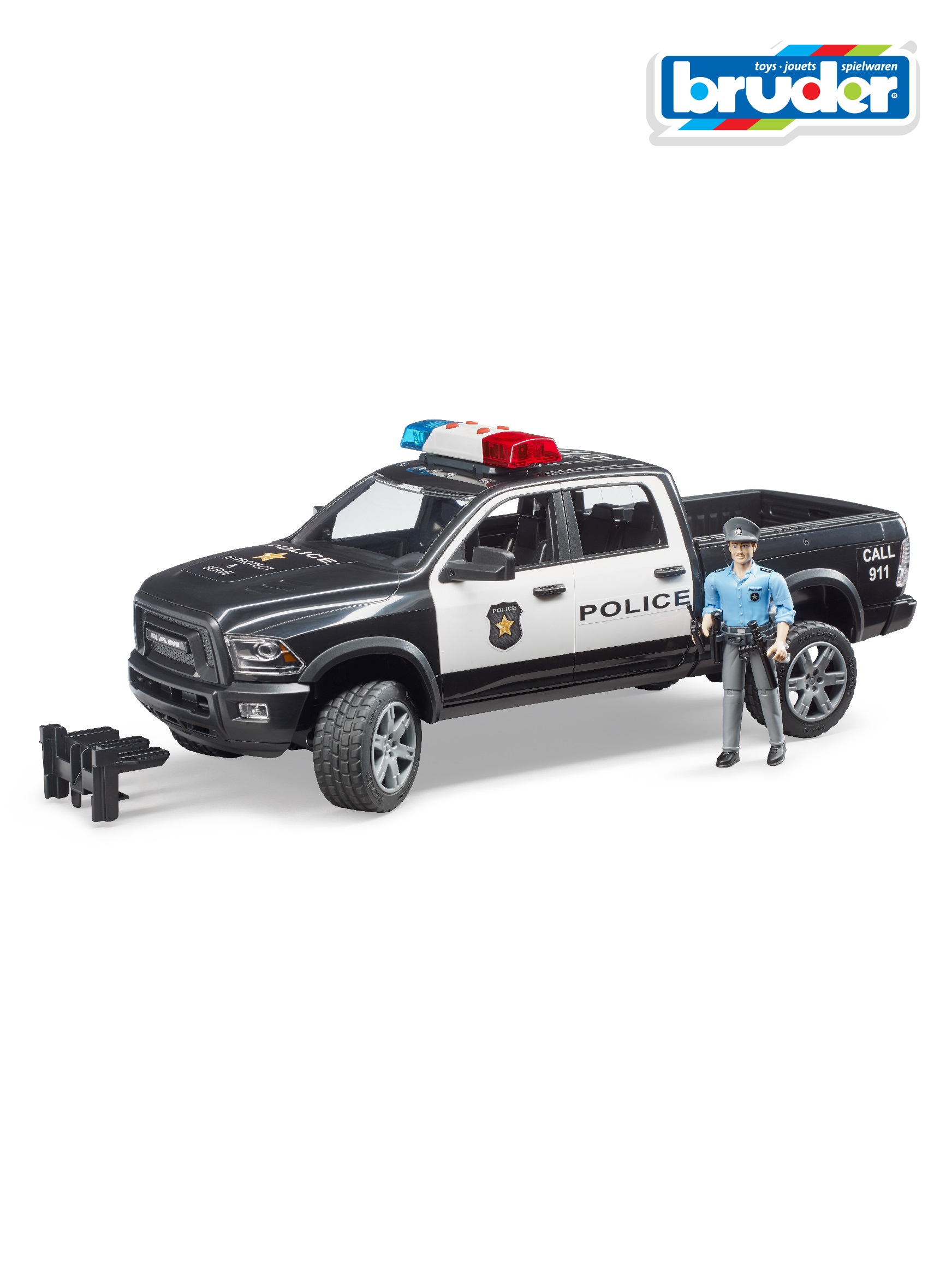 Внедорожник Bruder RAM 2500 полицейск. с фигуркой 02-505 - фото 1