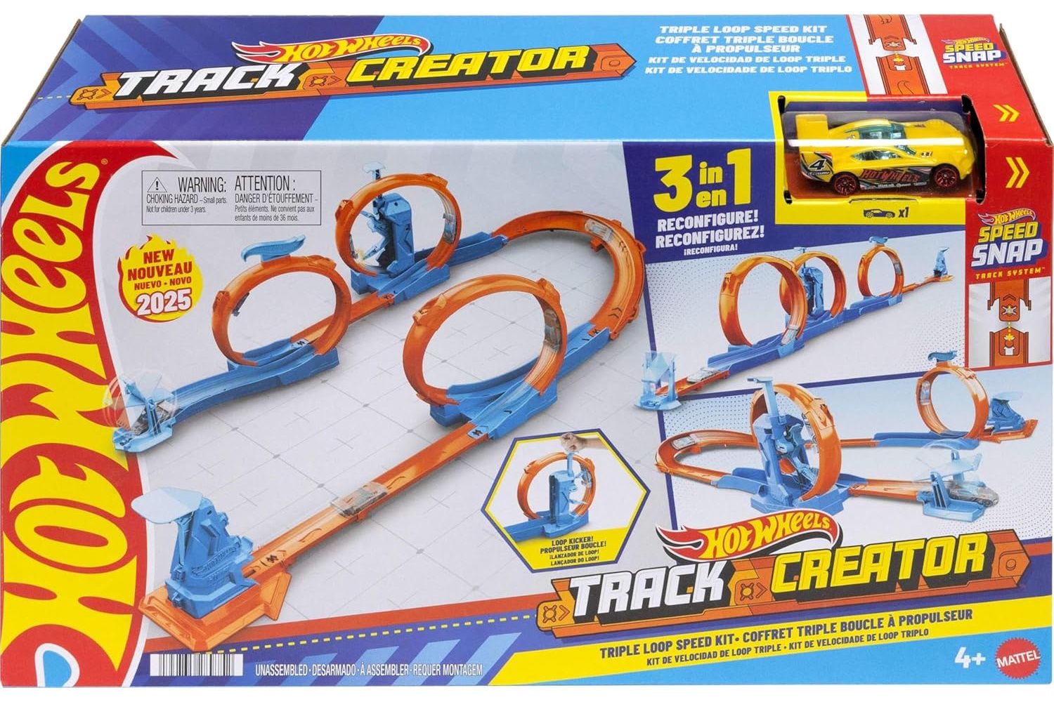 Трек Hot Wheels тройная петля JDW39 - фото 1