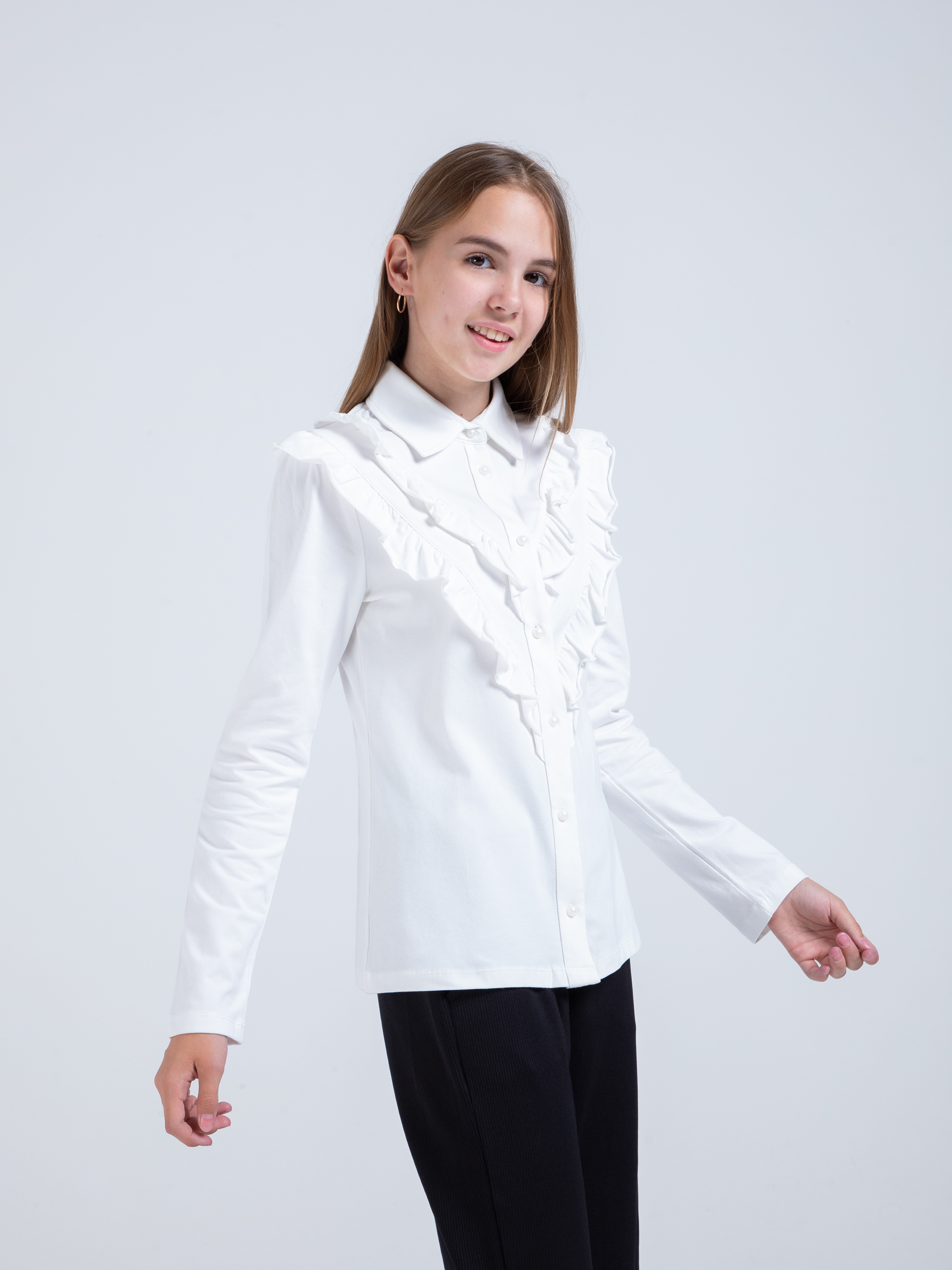 Блузка STELLA MODA 29402_молочный - фото 8