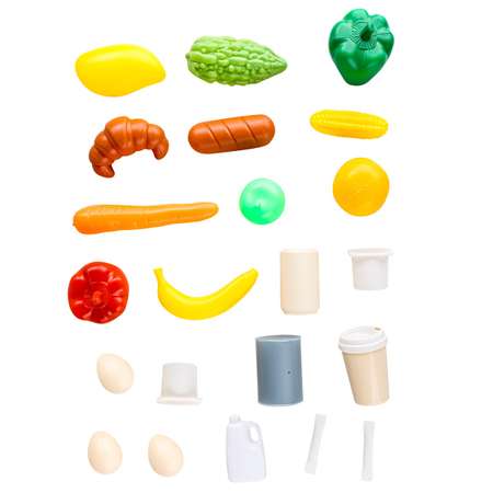 Игровой набор Jiacheng прилавок, касса, тележки и корзинки, продукты