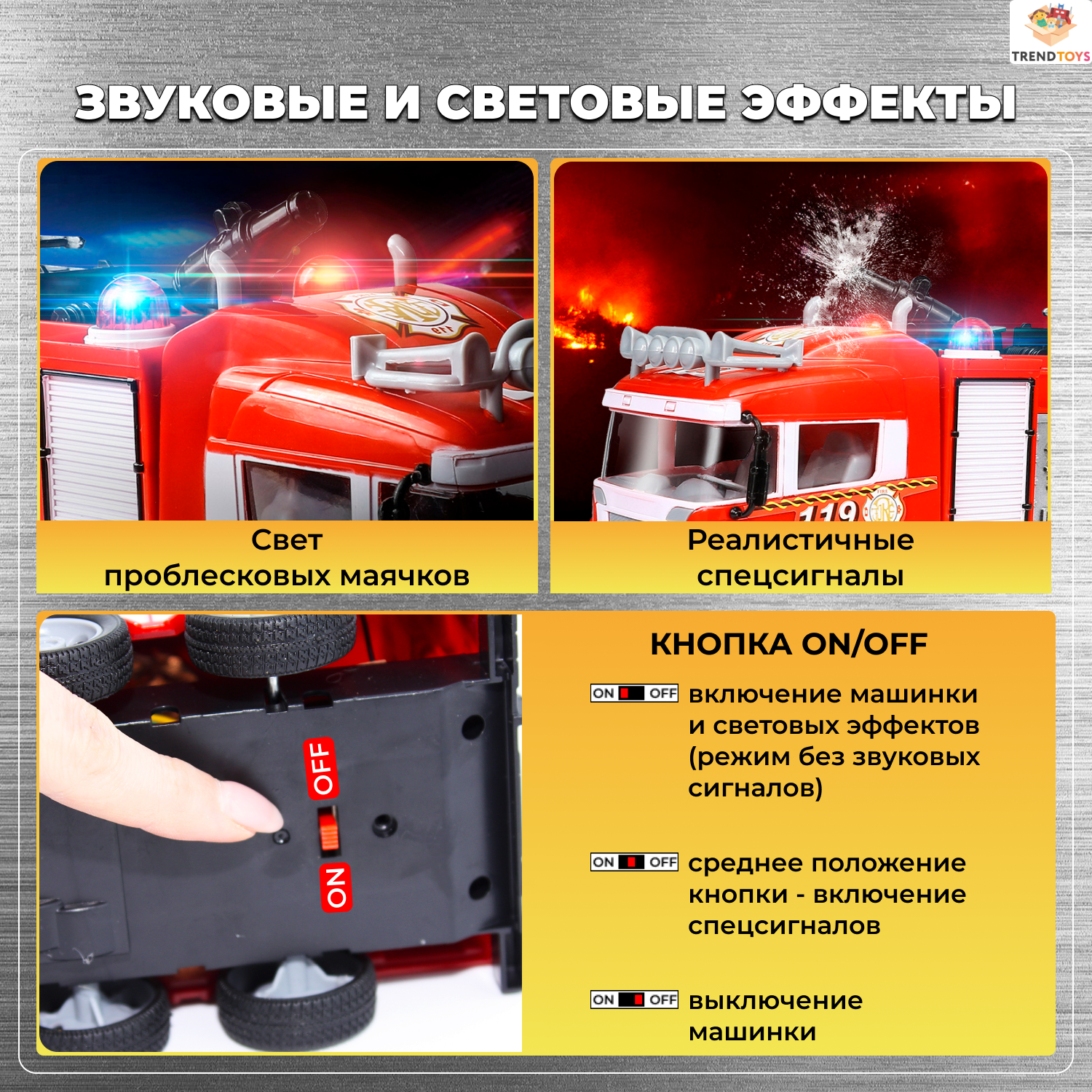 Пожарная машина TrendToys на пульте управления MNT003 - фото 3