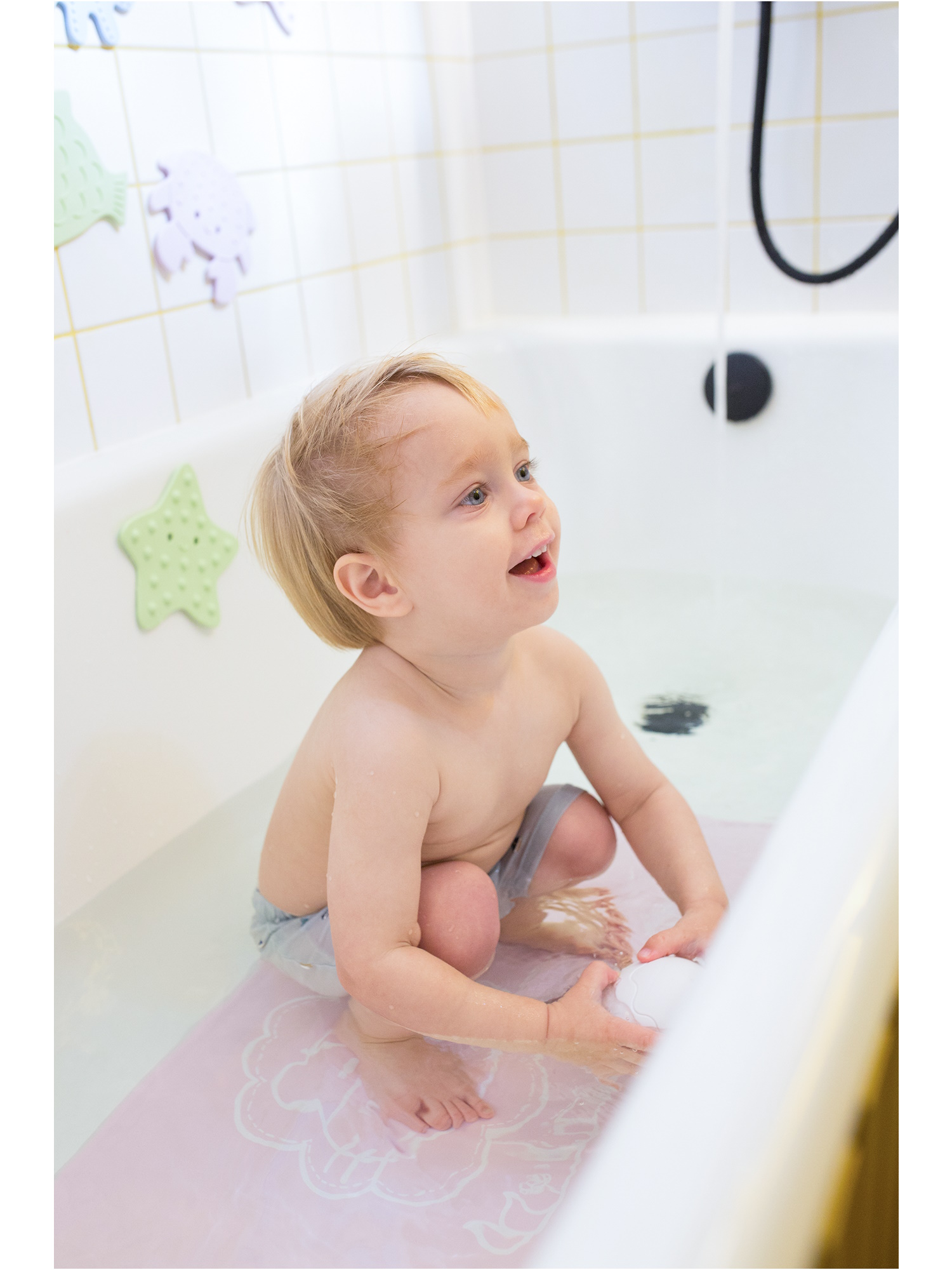 Коврик для купания ROXY-KIDS Лев розовый - фото 6