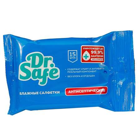 Влажные салфетки DR.SAFE антибактериальные 15 шт.