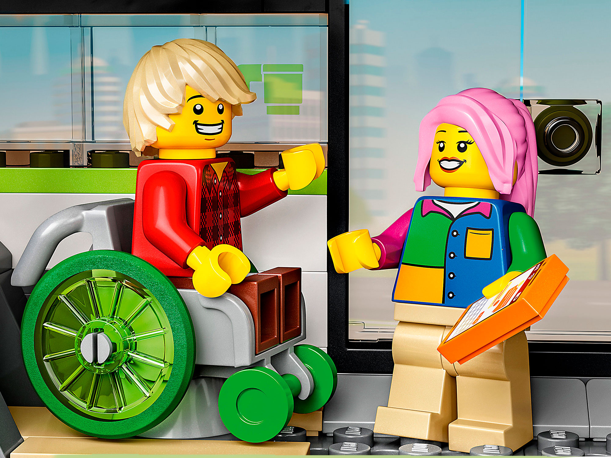 Конструктор LEGO City Пассажирский поезд-экспресс блочный - фото 14