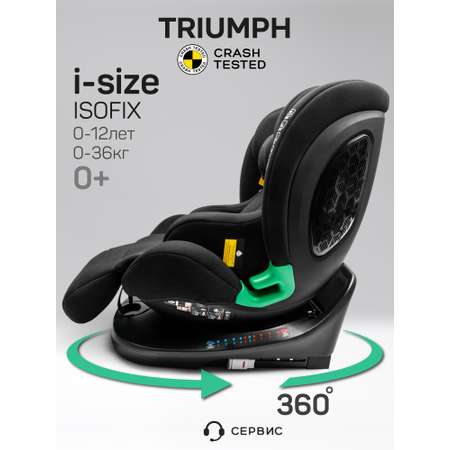 Автокресло Amarobaby Triumph Isofix 0+/1/2/3 (0-36 кг) черный