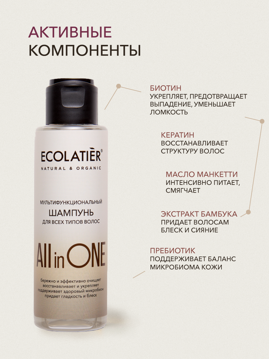 Дорожный набор Ecolatier All in One шампунь, бальзам и гель для душа - фото 3