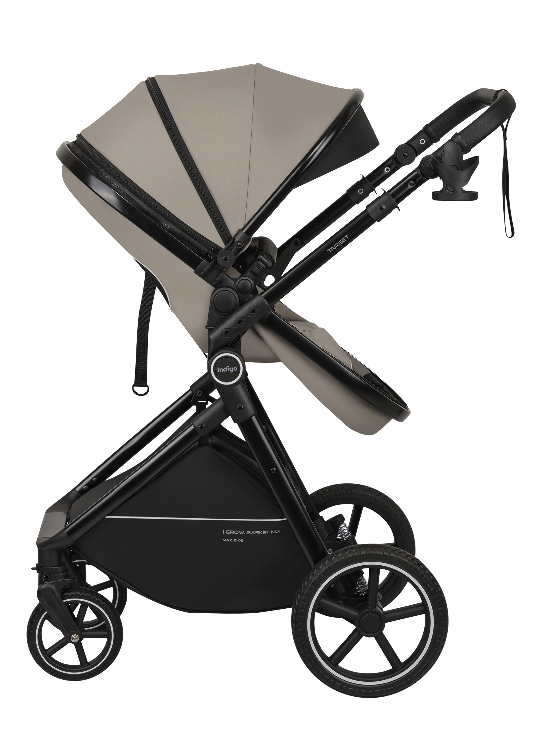 Коляска трансформер Indigo TARGET 3в1 бежевый - фото 25