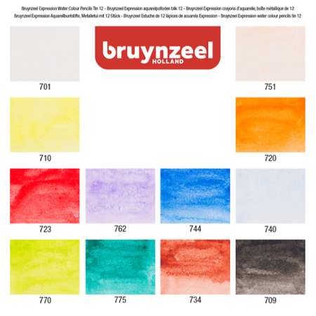 Карандаши акварельные Bruynzeel 12 шт.
