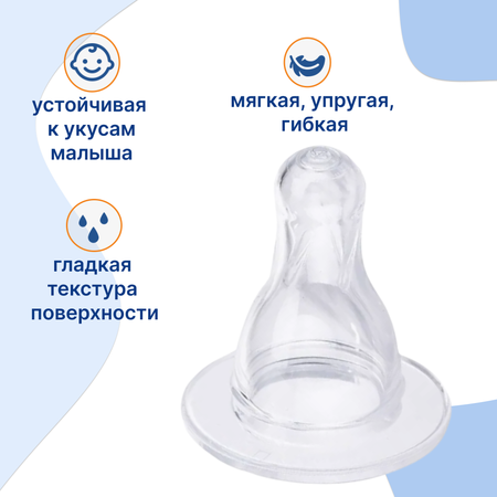 Соска Uviton силикон (для густых жидкостей) 2 шт.