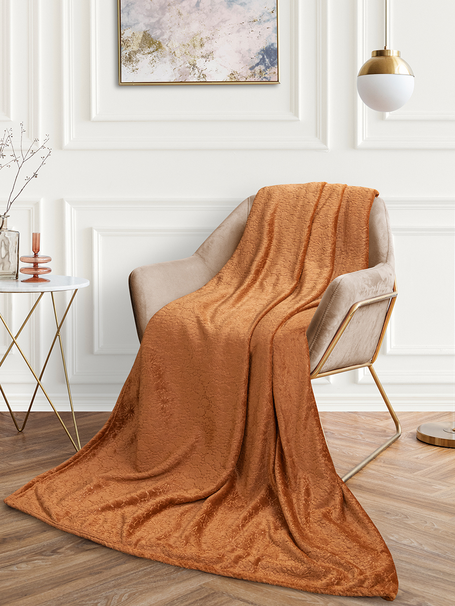 Покрывало BRAVO с тиснением бежевый 150 x 200 см велсофт - фото 6