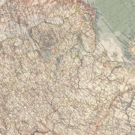 Карта РУЗ Ко Российской Империи. К 400 летию Дома Романовых. Настенная на картоне с ламинацией.
