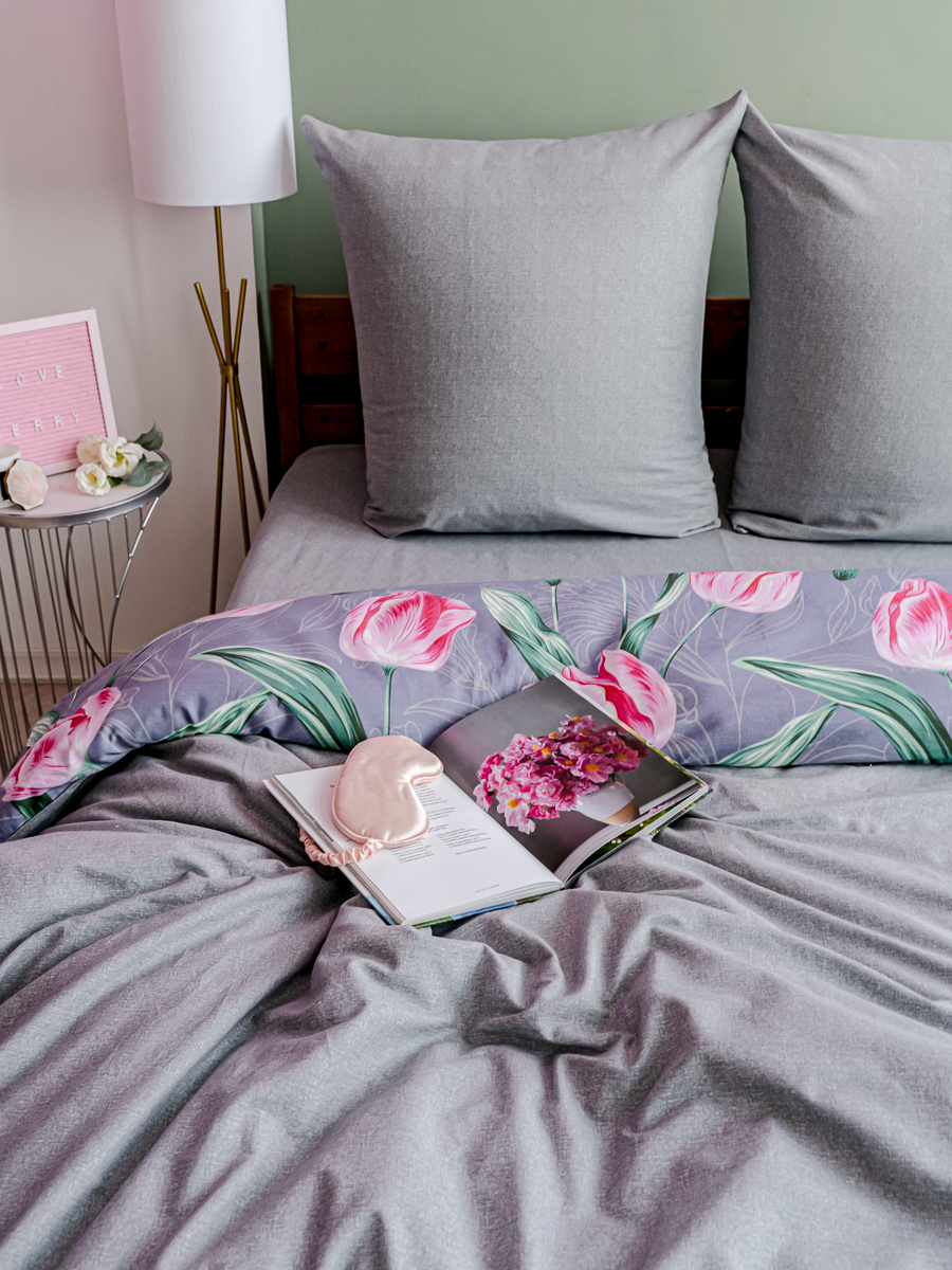 Комплект постельного белья LOVEBERRY Тюльпаны евро 4 предм. - фото 12