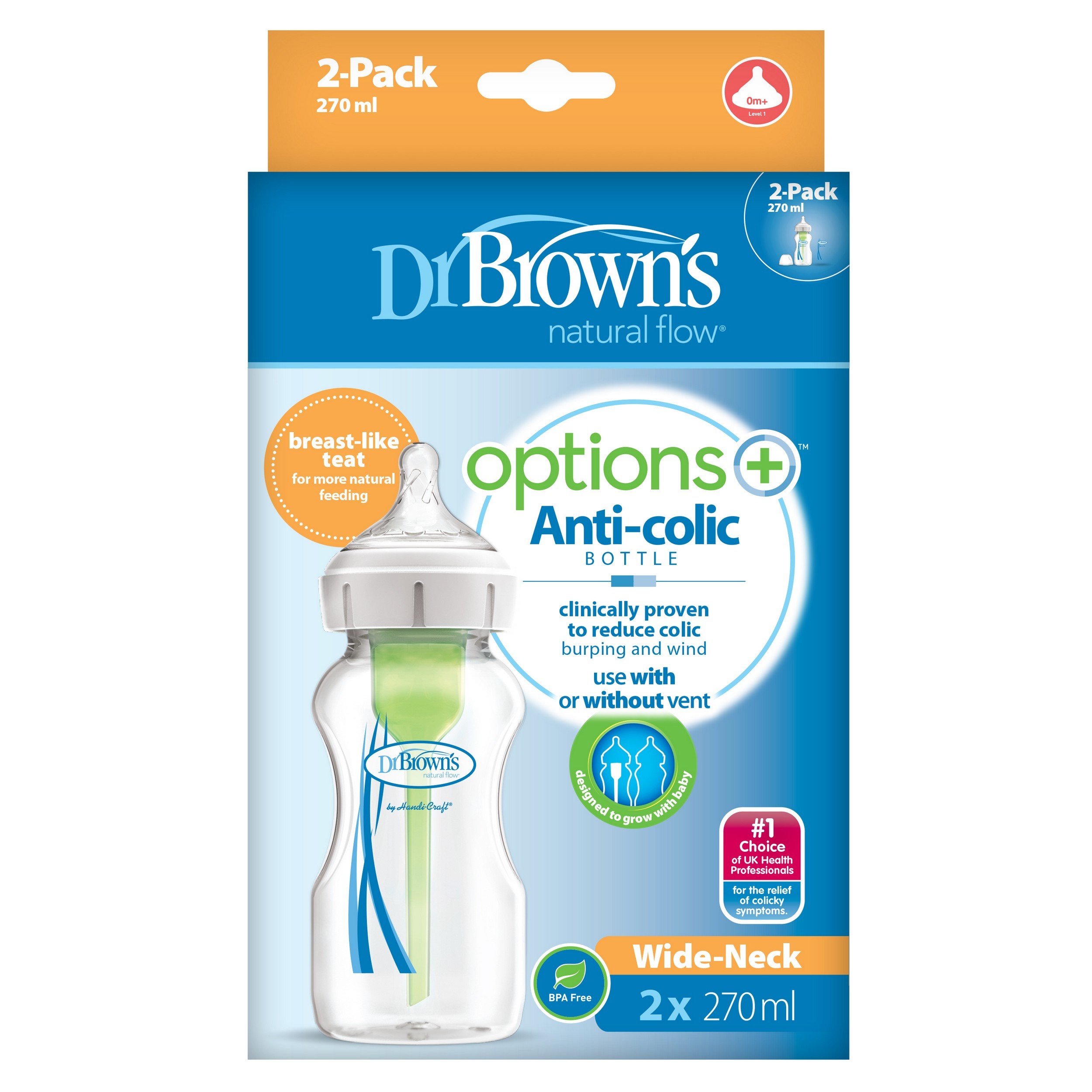 Бутылочка Dr Browns Anti-Colic 270 мл 2 шт. - фото 2
