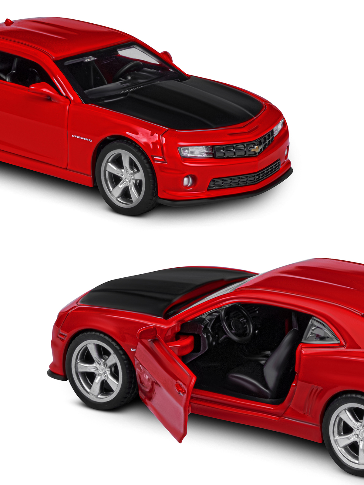 Автомобиль АВТОпанорама Chevrolet Camaro SS 1:43 JB1251557 - фото 8