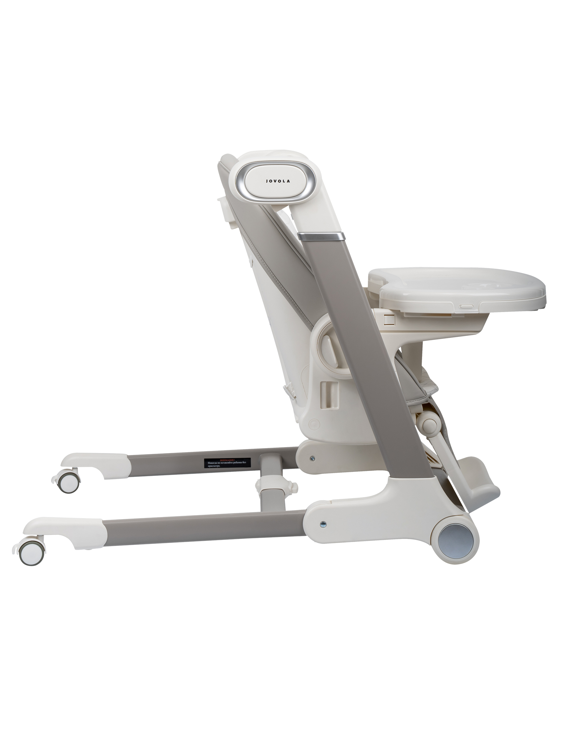 Стульчик для кормления JOVOLA Loki с функцией электрокачели серый - фото 13