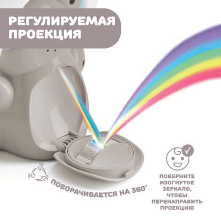 Игрушка ночник Chicco Радужный мишка