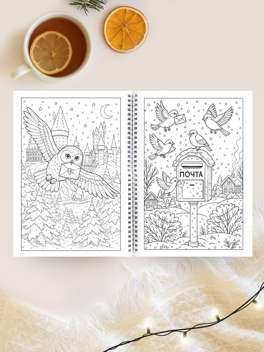 Раскраска-антистресс Проф-Пресс Новый год. А5. на гребне - фото 6