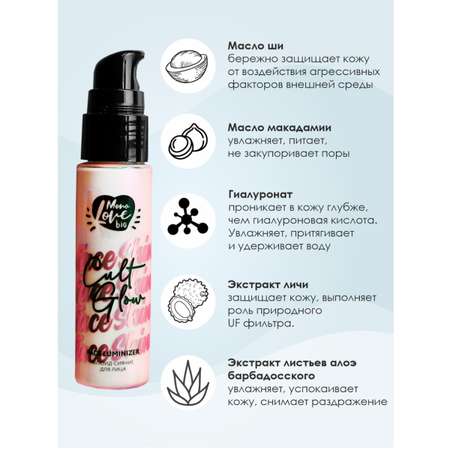Хайлайтер для лица MonoLove bio Флюид-сияние CULT GLOW 30 мл