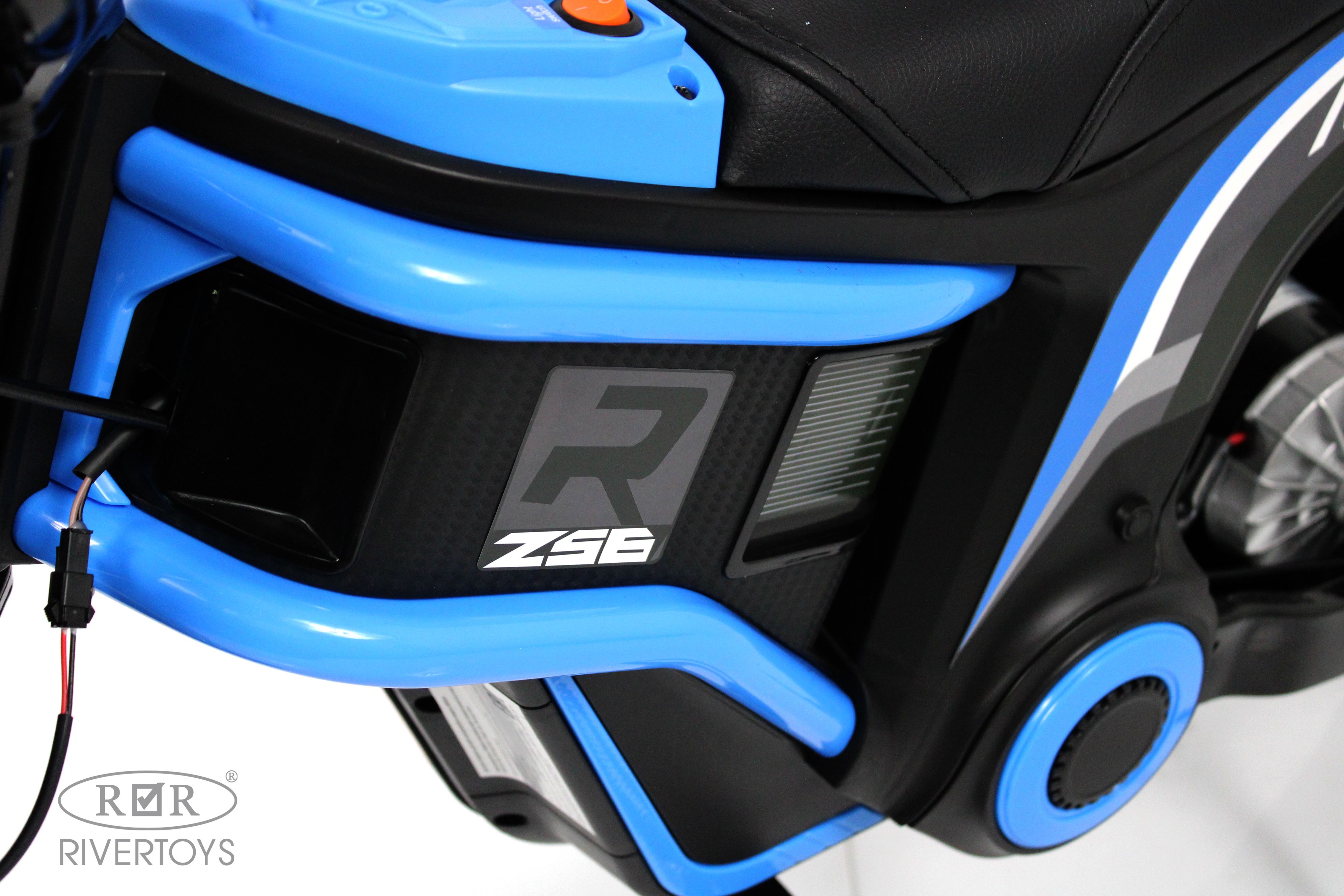 Электромотоцикл RIVERTOYS A005AA-MOTO-BLUE - фото 12