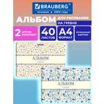 Альбом Brauberg узор А4 40 лист. 2 шт.