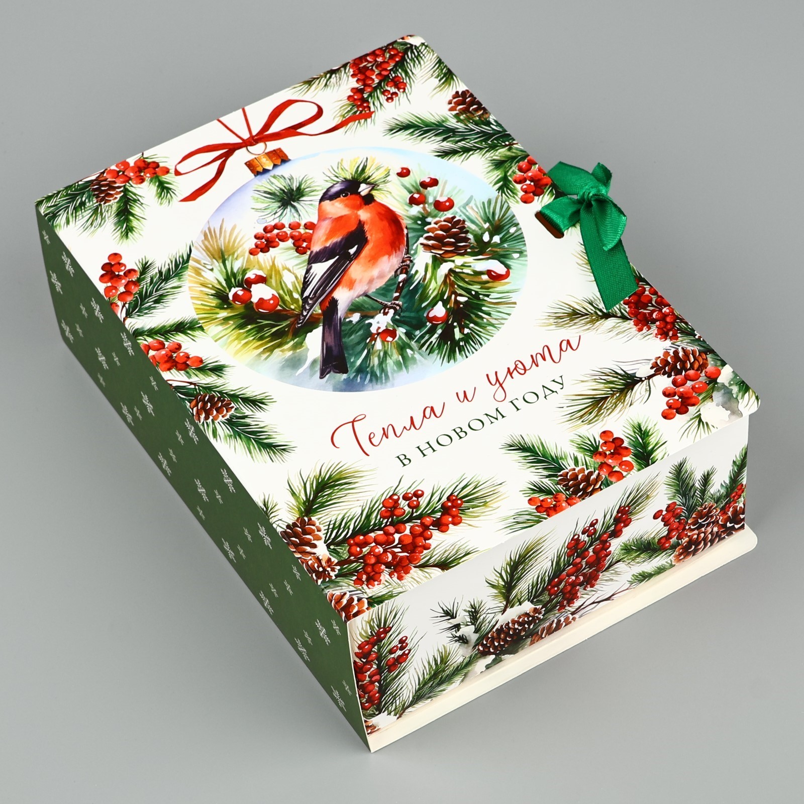 Складная коробка Дарите Счастье «Снегири» 21 х 15 х 7 см - фото 5
