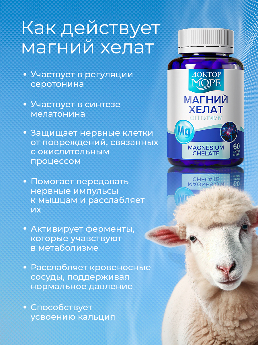 Хрома пиколинат и Магний хелат Доктор Море Для улучшения состояния организма защита нервной системы улучшении памяти - фото 13
