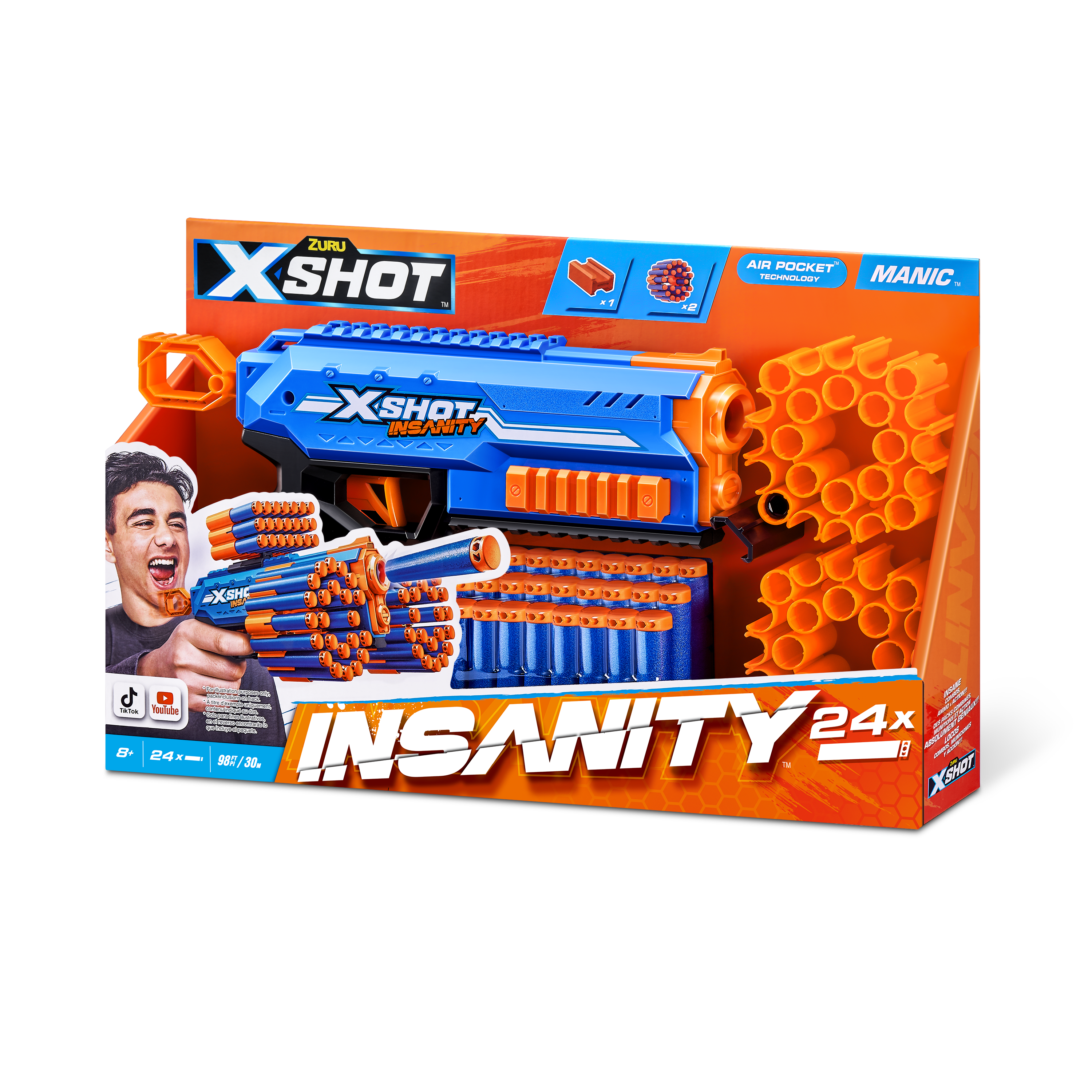 Бластер Zuru XSHOT Insanity Manic бластер и 24 стрелы - фото 9