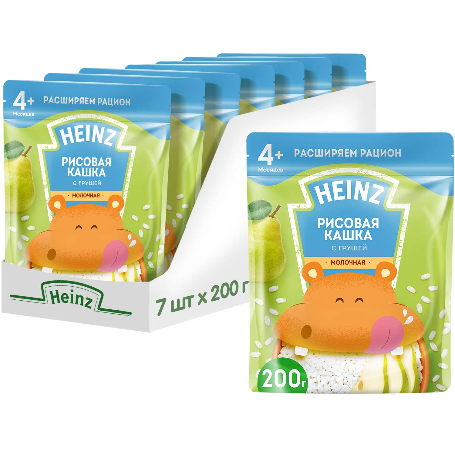 Каша молочная Heinz рисовая с грушей 200 г с 4 месяцев - фото 7