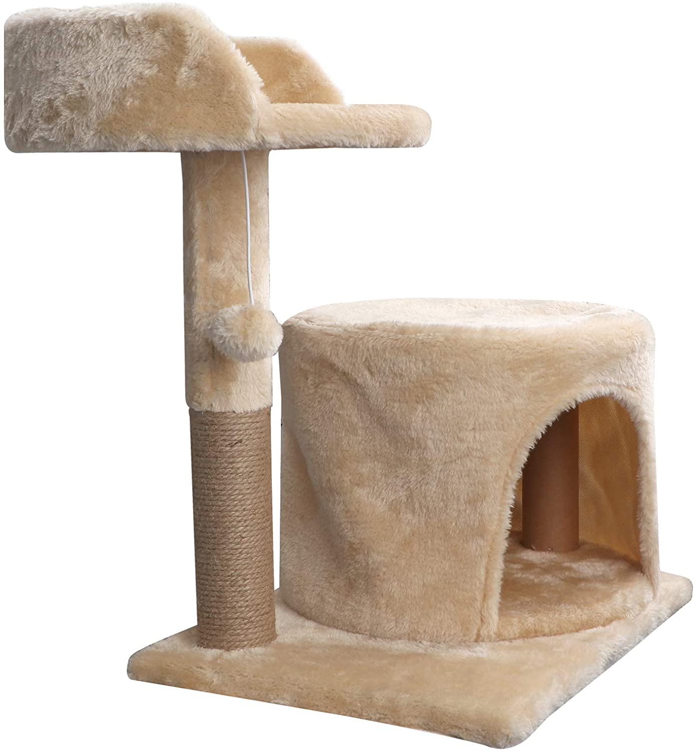 Домик для кошки с когтеточкой Pet БМФ Бежевый - фото 3