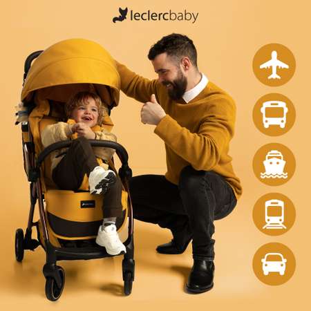 Коляска прогулочная Leclerc Influencer Air Golden Mustard