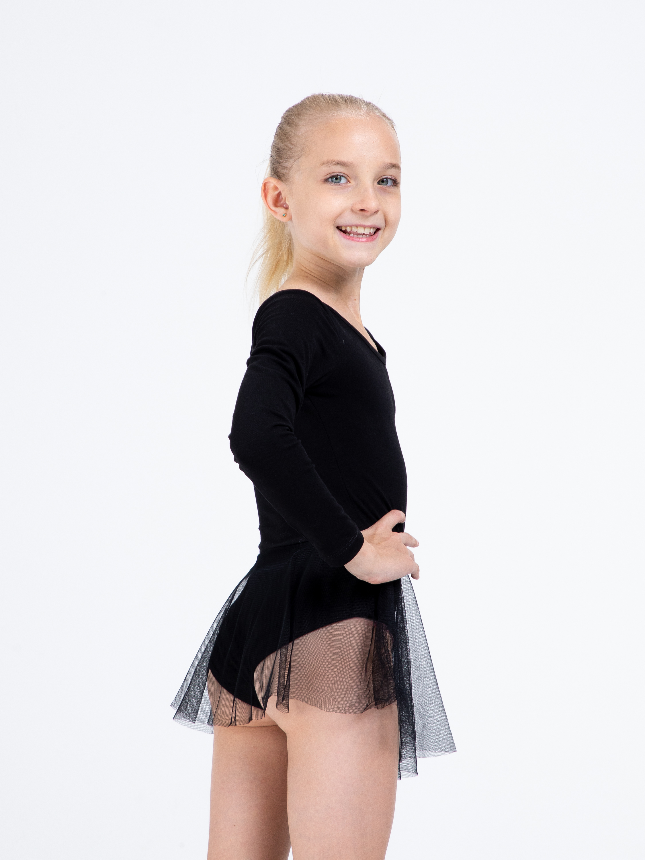 Купальник гимнастический STELLA MODA 26403._черный - фото 10