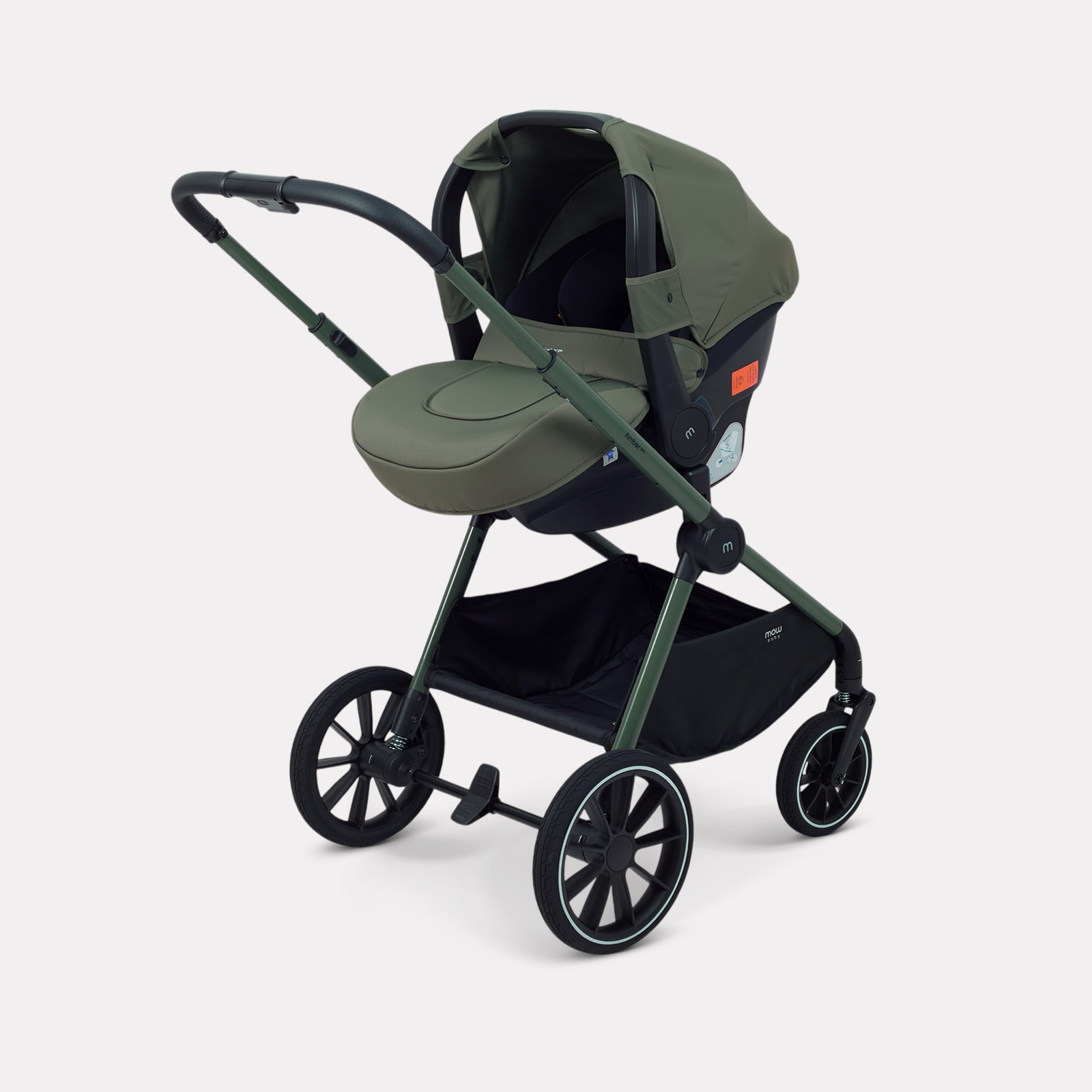 Коляска 3в1 MOWbaby Amber pro зеленый - фото 21