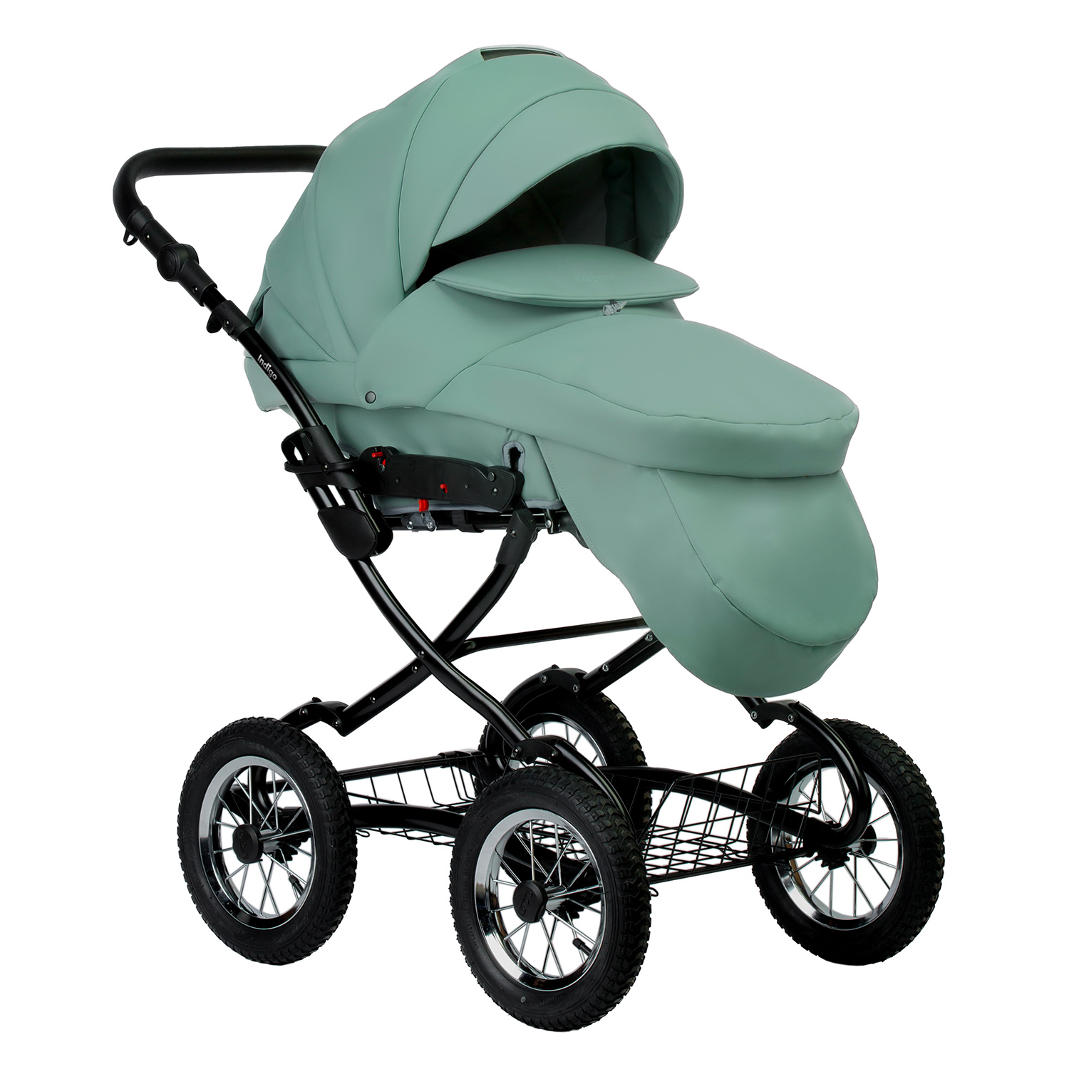 Коляска 2в1 Indigo Barbara Eco Classic 01 зеленый - фото 4