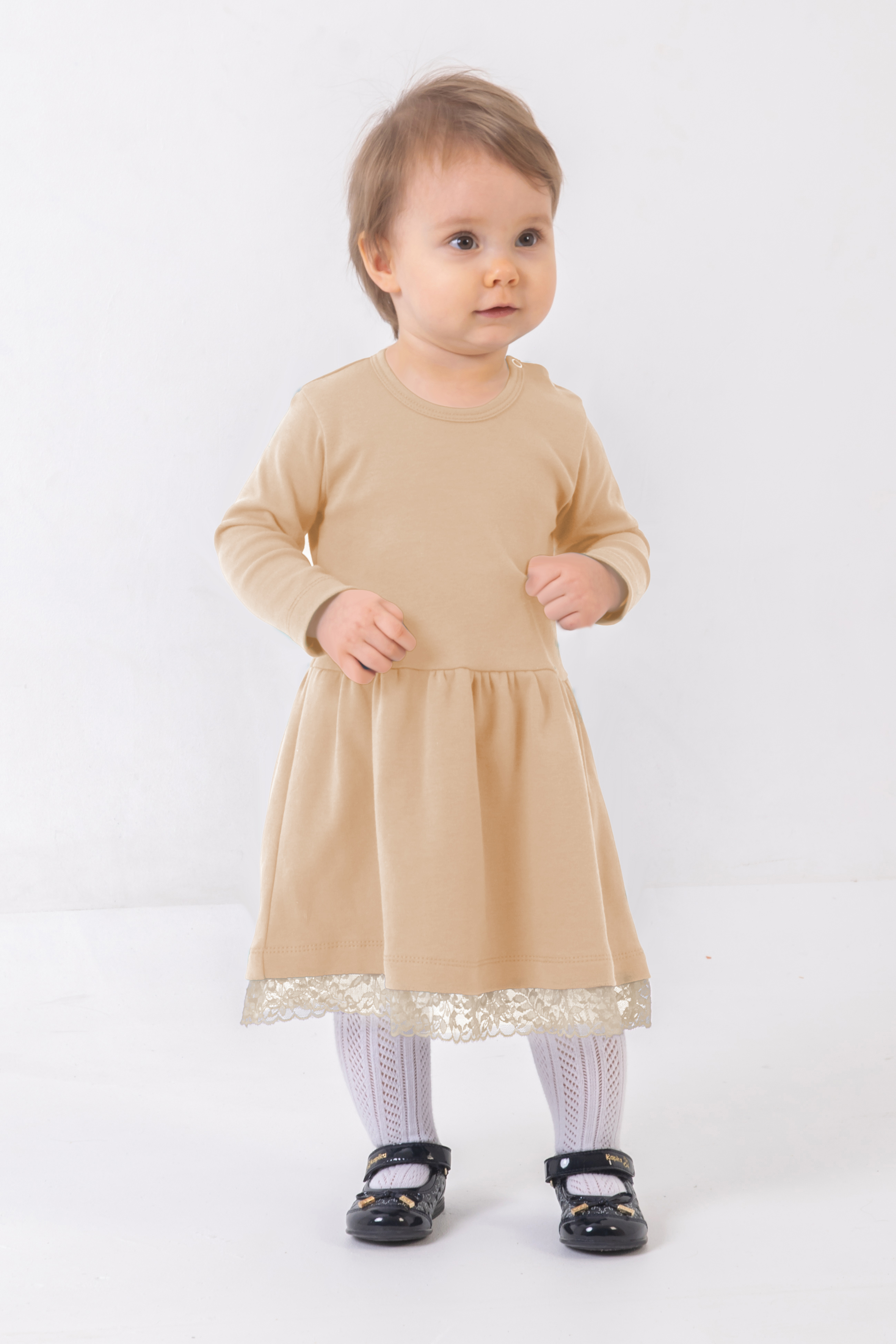 Платье КрутышОк Т-007 бежевый - фото 3