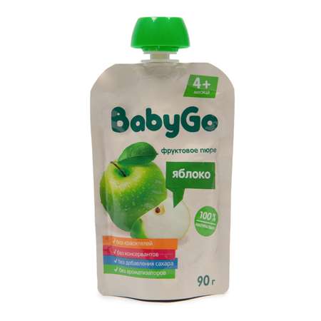Пюре фруктовое Baby Go яблочное 90г с 4месяцев