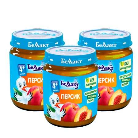 Пюре фруктовое Беллакт персиковое 100г х 3 шт.