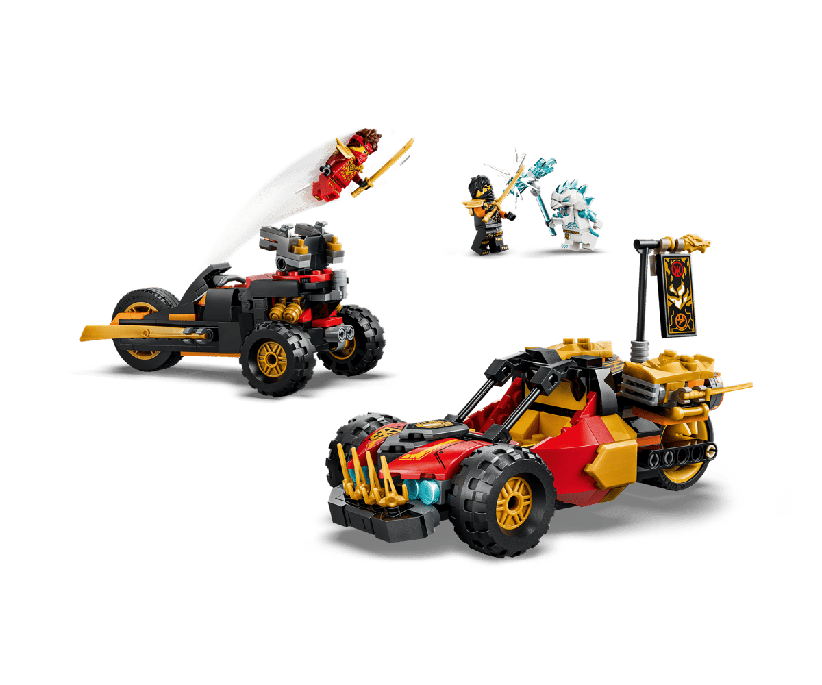 Конструктор LEGO NINJAGO Машинки Кая и Коула 394 дет. - фото 5