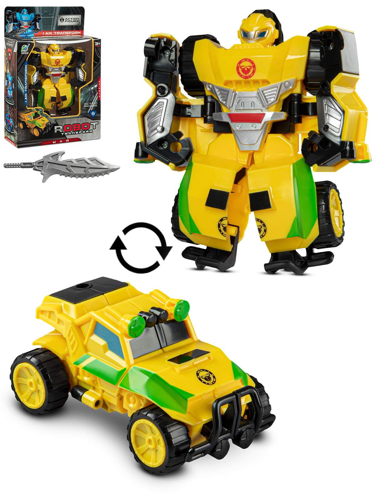 Фигурка AUTODRIVE Робот трансформер Машинка - фото 6