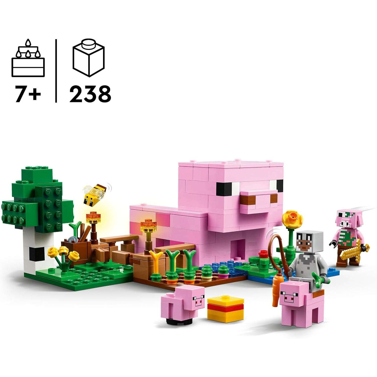 Конструктор LEGO Minecraft Домик для маленьких поросят блочный - фото 2