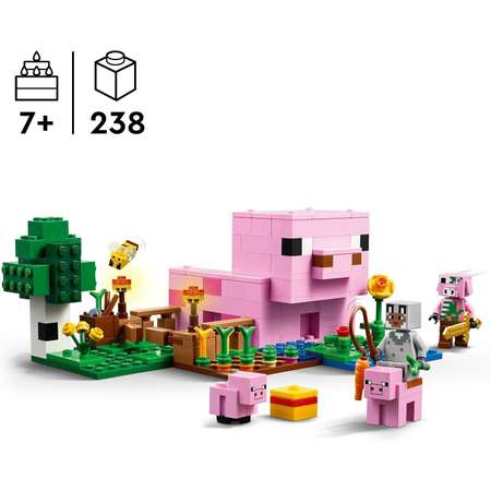 Конструктор LEGO Minecraft Домик для маленьких поросят блочный