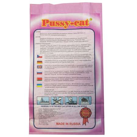 Наполнитель для кошек Pussy Cat комкующийся 4.5 л 12085