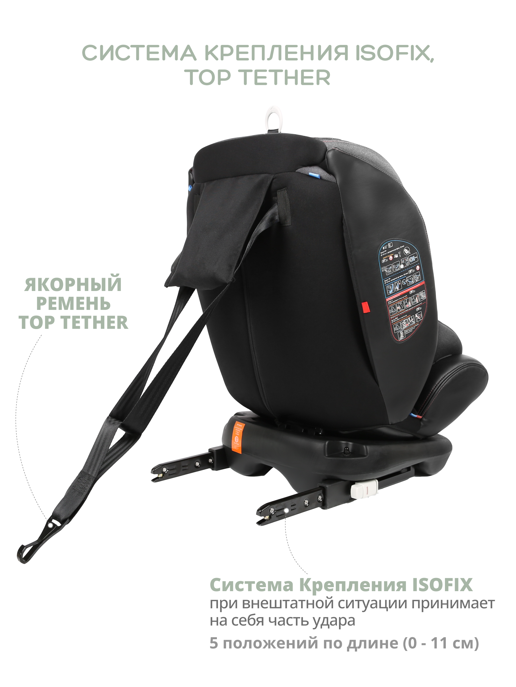 Автокресло Indigo Aero Isofix 0+/1/2/3 (0-36 кг) бежевый - фото 5