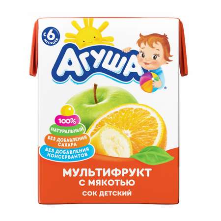 Сок Агуша мультифрукт 200мл с 6месяцев