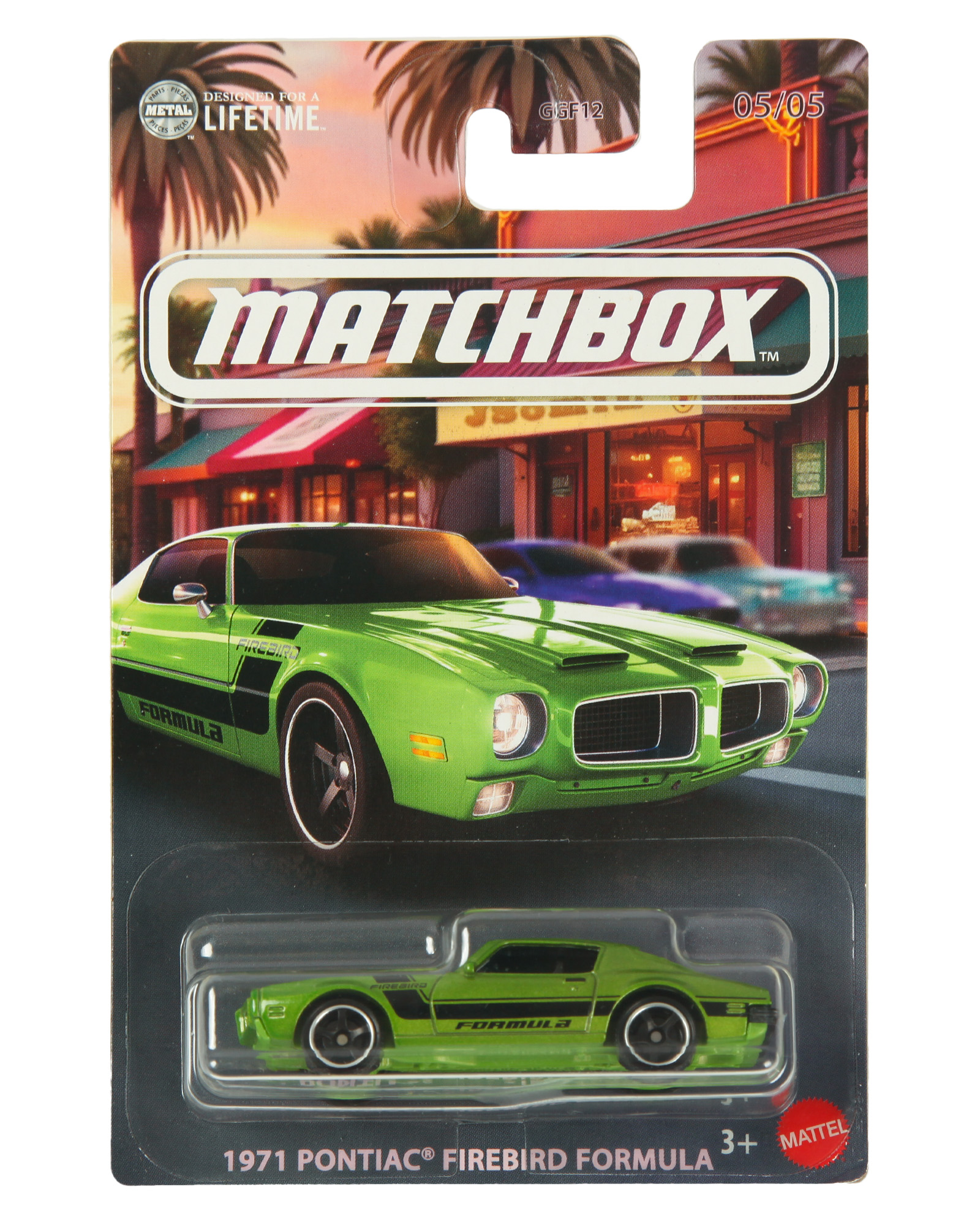 Автомобиль Matchbox 1971 Pontiac Firebird Formula 1:64 GGF12/JCG66 - фото 7