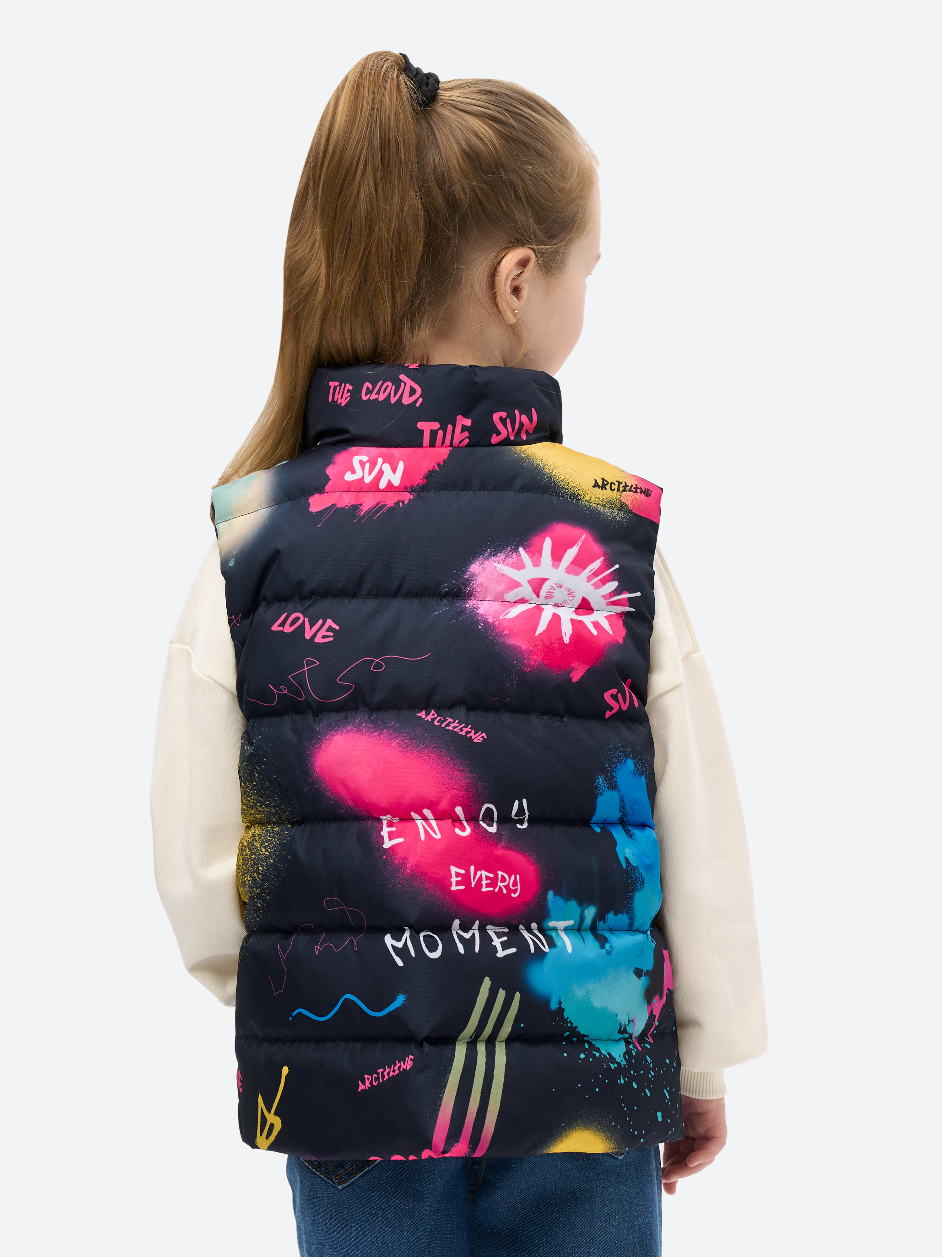Жилет Arctiline Майри 800 D-25 Принт "Граффити тёмно-синий" - фото 2