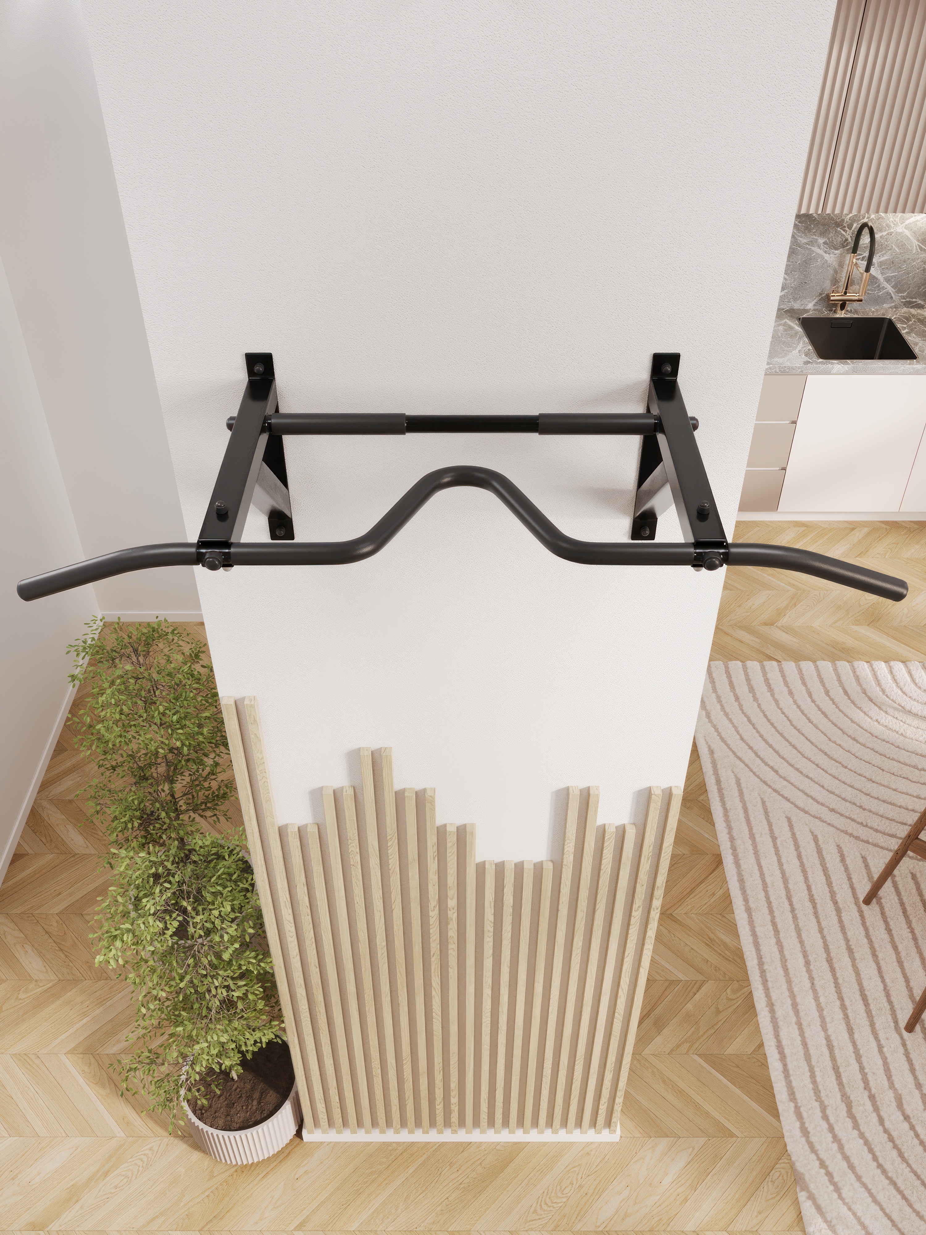 Турник настенный VENOM PRO - прорезиненные хваты - фото 2