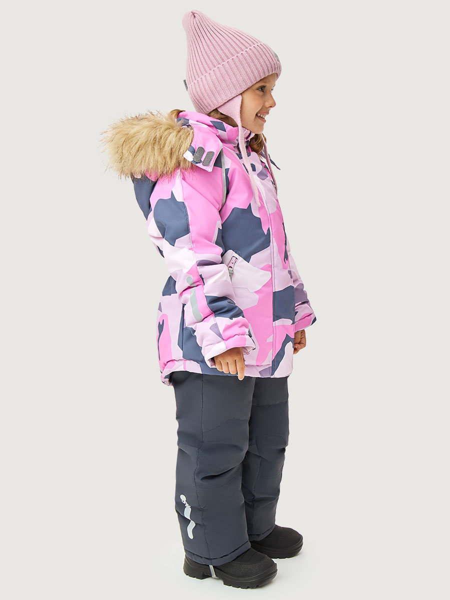 Куртка и полукомбинезон NIKASTYLE 7з1225 розовый/графит - фото 3