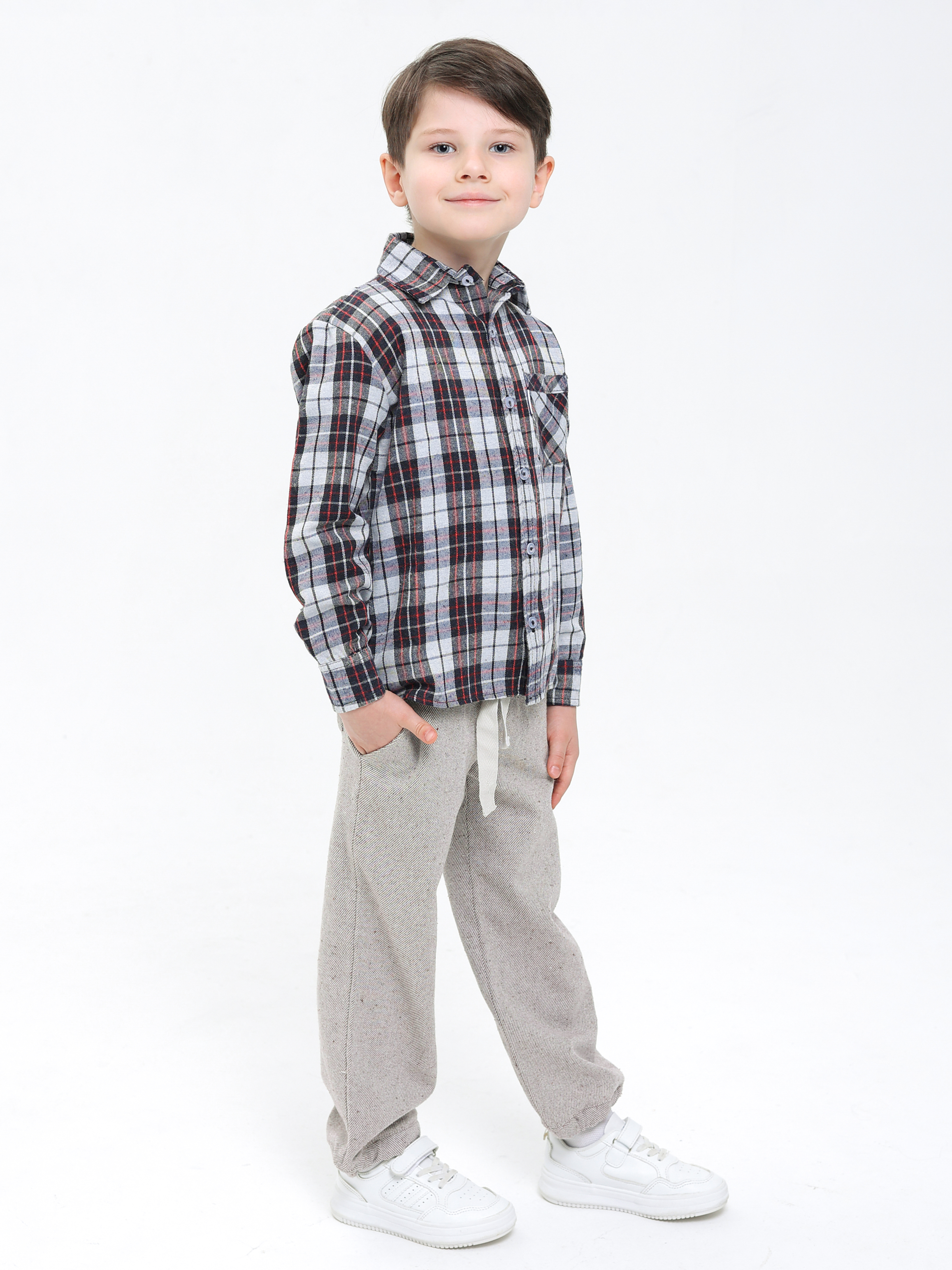 Рубашка АЙАС 16-04-23/серый - фото 7